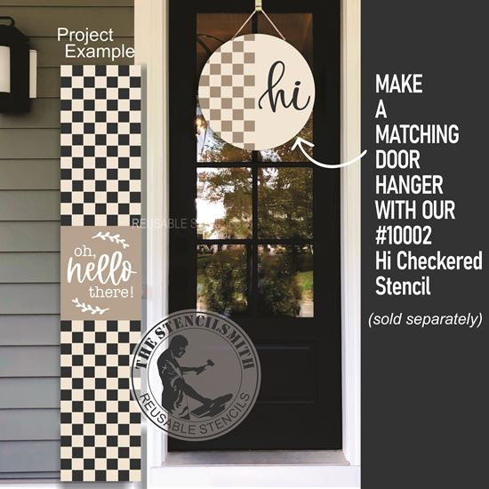 10001 Oh, Hello There Checker Pattern Stencil Set - The Stencilsmith