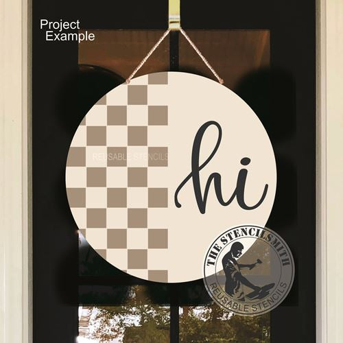 10002 Hi Checkered Stencil - The Stencilsmith