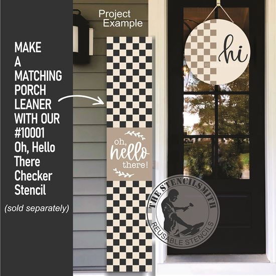 10002 Hi Checkered Stencil - The Stencilsmith