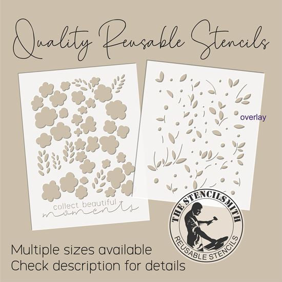 10010 Collect Beautiful Moments Floral Stencil
