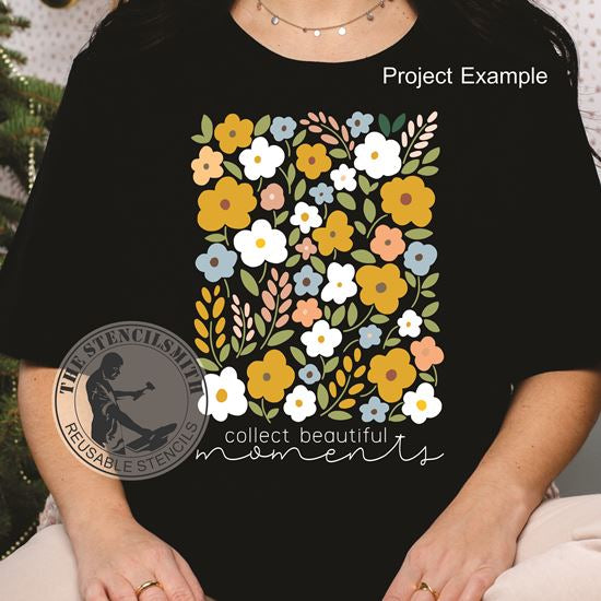 10010 Collect Beautiful Moments Floral Stencil