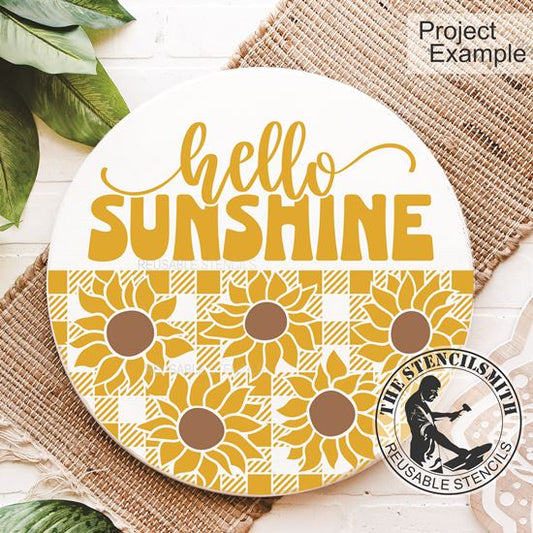 10012 Hello Sunshine Sunflower Stencil - The Stencilsmith