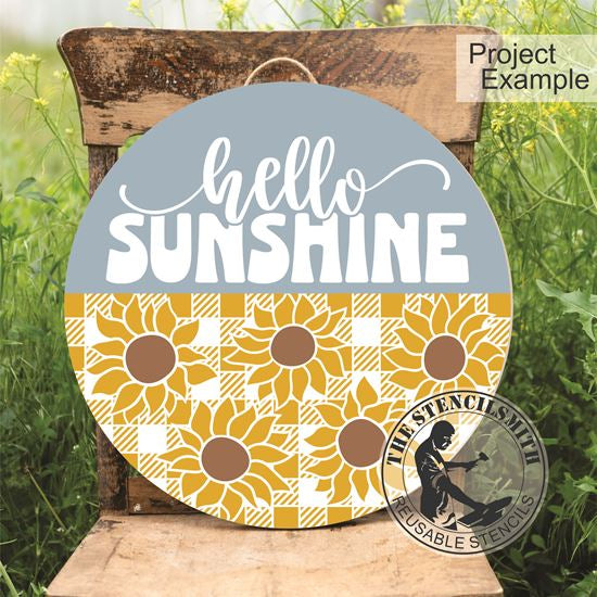 10012 Hello Sunshine Sunflower Stencil