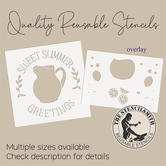 10014 Sweet Summer Greetings Lemonade Stencil - The Stencilsmith