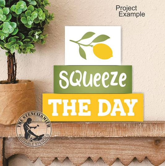 10015 Squeeze The Day Lemon Block Set Stencils - The Stencilsmith
