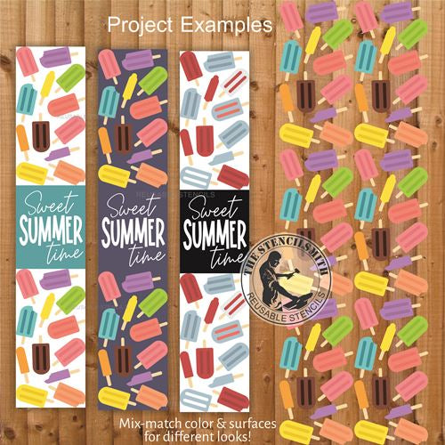 10017 Sweet Summertime Popsicle Pattern Stencil Set