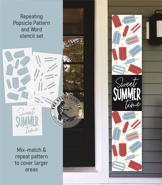 10017 Sweet Summertime Popsicle Pattern Stencil Set