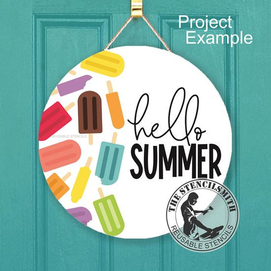 10018 Hello Summer Popsicle Stencil - The Stencilsmith