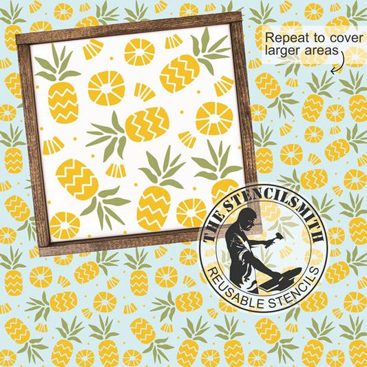 10020 Pineapple Pattern Stencil - The Stencilsmith