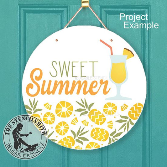 10021 Sweet Summer Pineapple Stencil - The Stencilsmith