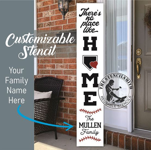 10024 There's No Place Like Home Baseball Stencil - The Stencilsmith