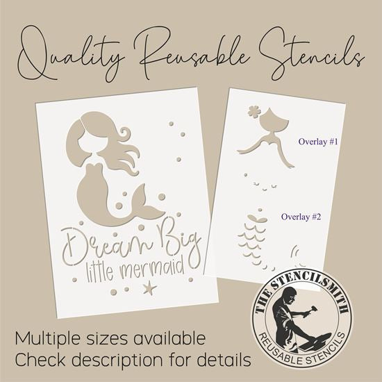 10025 Dream Big Little Mermaid Stencil - The Stencilsmith