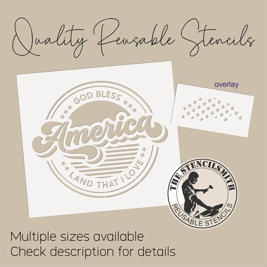 10032 God Bless America Stencil - The Stencilsmith