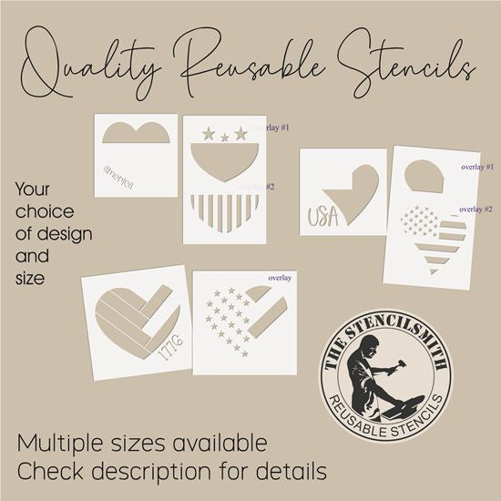 10033 Patriotic Heart Stencils