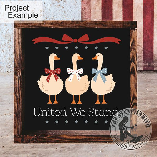 10038 United We Stand Goose Stencil - The Stencilsmith