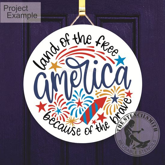 10048 America Land Of The Free Stencil