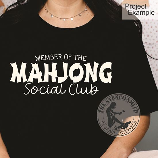10055 Mahjong Social Club Stencil - The Stencilsmith