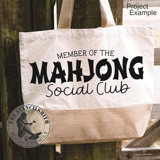 10055 Mahjong Social Club Stencil - The Stencilsmith