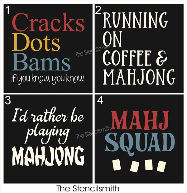 10057 Mahjong Mini Stencils - The Stencilsmith