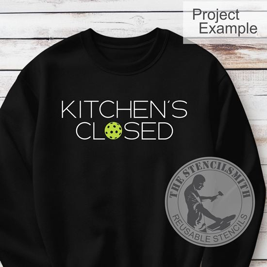 10060 Kitchen's Closed Pickleball Stencil - The Stencilsmith