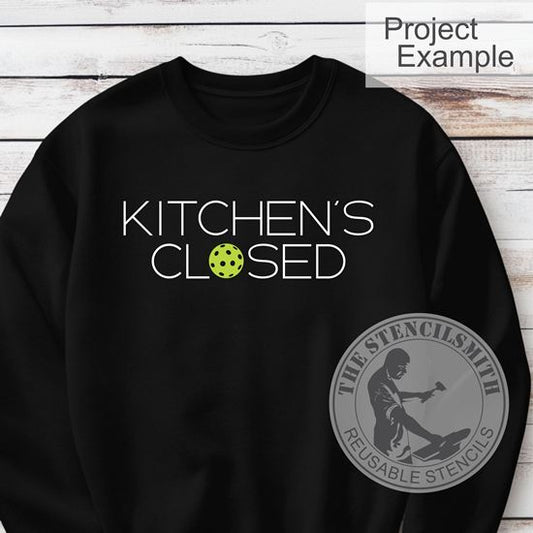 10060 Kitchen's Closed Pickleball Stencil - The Stencilsmith