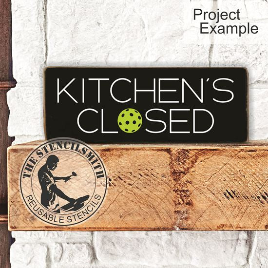 10060 Kitchen's Closed Pickleball Stencil - The Stencilsmith
