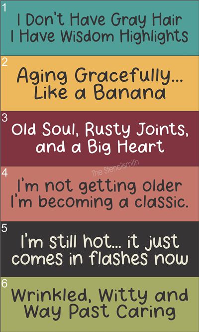 10076 Getting Older Stencils - The Stencilsmith