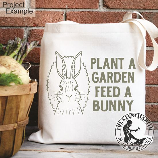 10087 Plant A Garden Feed A Bunny Stencil