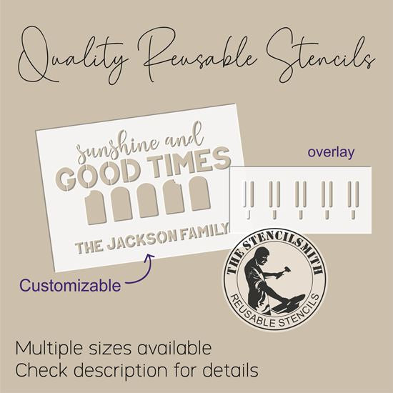 10088 Sunshine And Good Times Stencil - The Stencilsmith