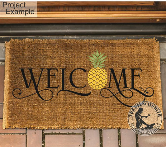 10089 Welcome Pineapple Stencil - The Stencilsmith