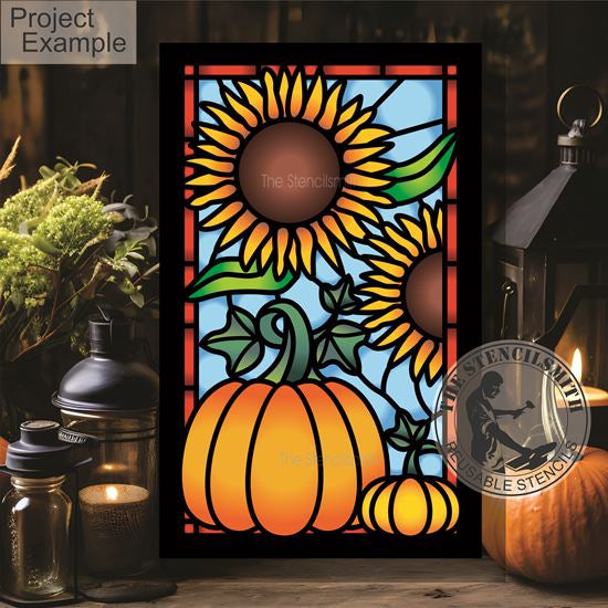 10104 Fall Stained Glass Stencil