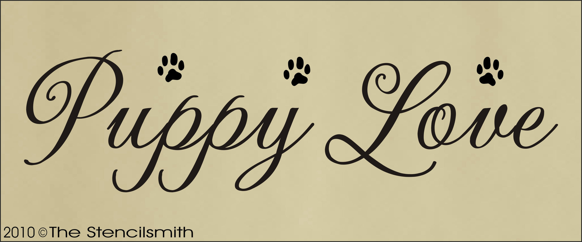 1012 - Puppy Love stencil - The Stencilsmith