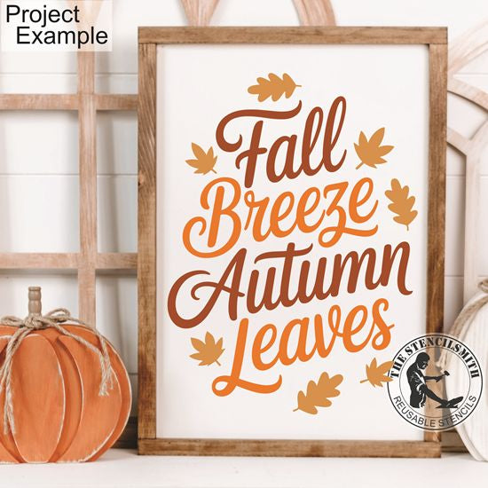 10124 Fall Breeze Autumn Leaves Stencil