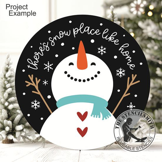 10127 There's Snow Place Like Home Stencil - The Stencilsmith