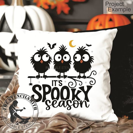 10132 It's Spooky Season Bird Stencil - The Stencilsmith