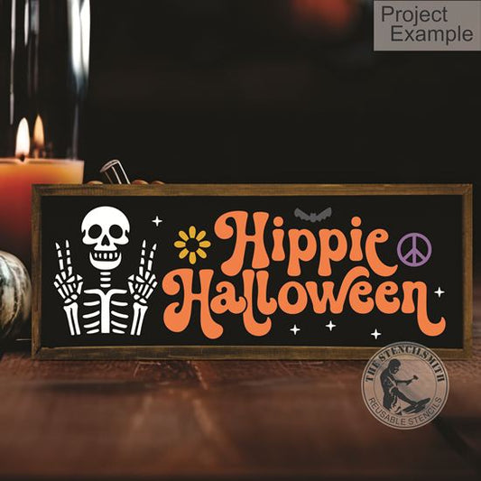 10133 Hippie Halloween Stencil - The Stencilsmith