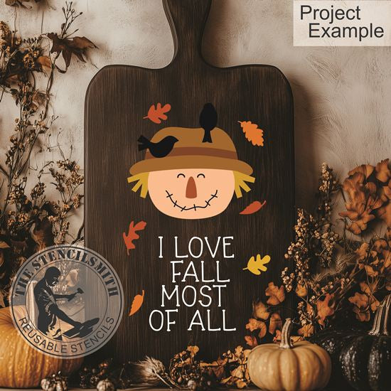 10134 I Love Fall Most Scarecrow Stencil - The Stencilsmith
