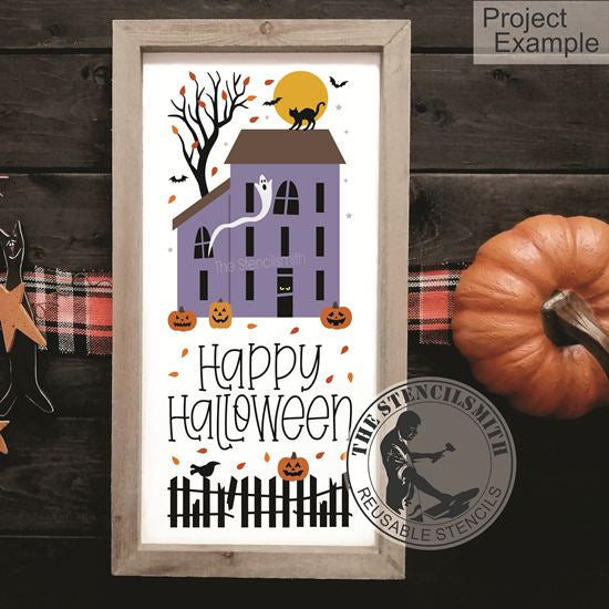 10136 Happy Halloween Saltbox Stencil