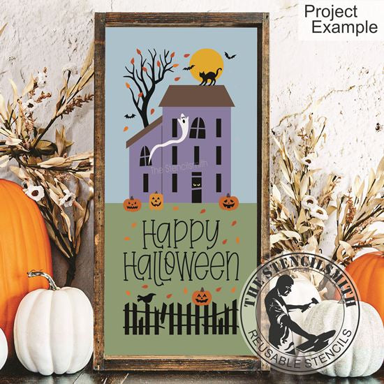10136 Happy Halloween Saltbox Stencil