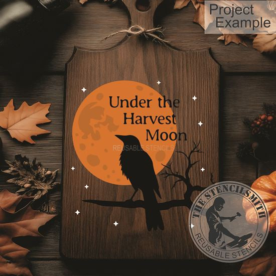 10137 Under The Harvest Moon Stencil - The Stencilsmith