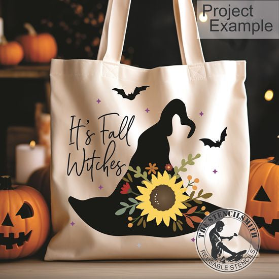 10145 It's Fall Witches Stencil - The Stencilsmith