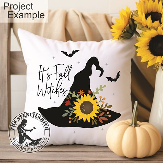 10145 It's Fall Witches Stencil - The Stencilsmith