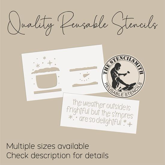 10152 The Weather Outside S'mores Block Stencil Set - The Stencilsmith