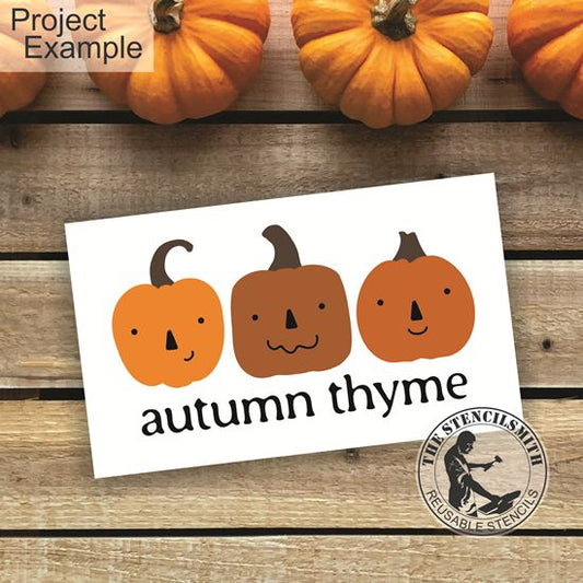 10155 Autumn Thyme Pumpkin Stencil - The Stencilsmith