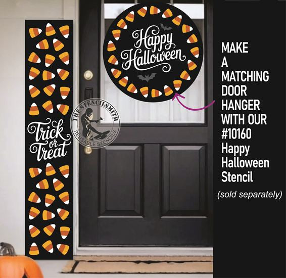 10159 Trick Or Treat Candy Corn Pattern Stencil Set - The Stencilsmith