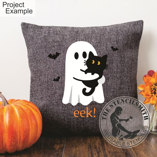 10162 Ghost And Cat Mini Stencils - The Stencilsmith