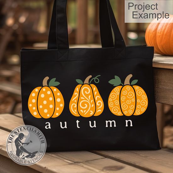 10167 Autumn Decorative Pumpkins Stencil - The Stencilsmith