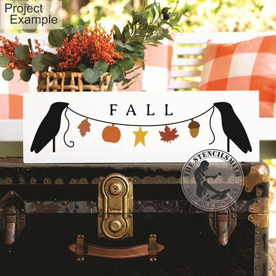 10169 Fall Crow Stencils - The Stencilsmith