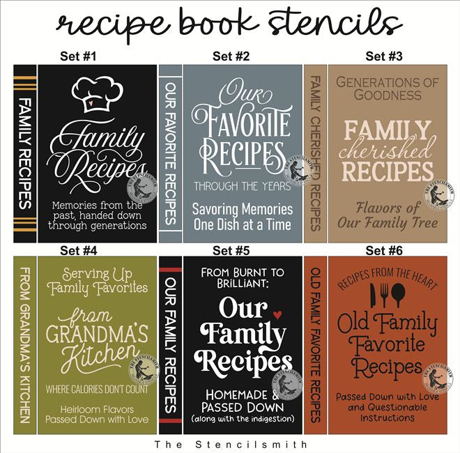 10171 Recipe Book Stencils - The Stencilsmith
