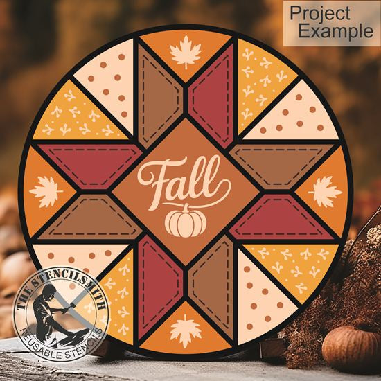 10172 Fall Barn Quilt Stencil